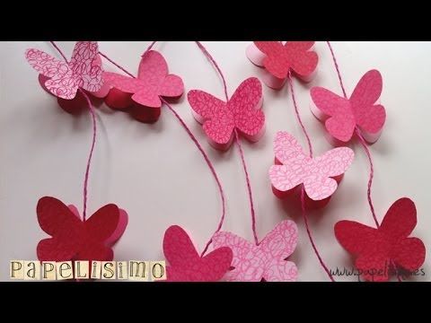 Tutorial: Guirlanda Borboletas de Papel!!